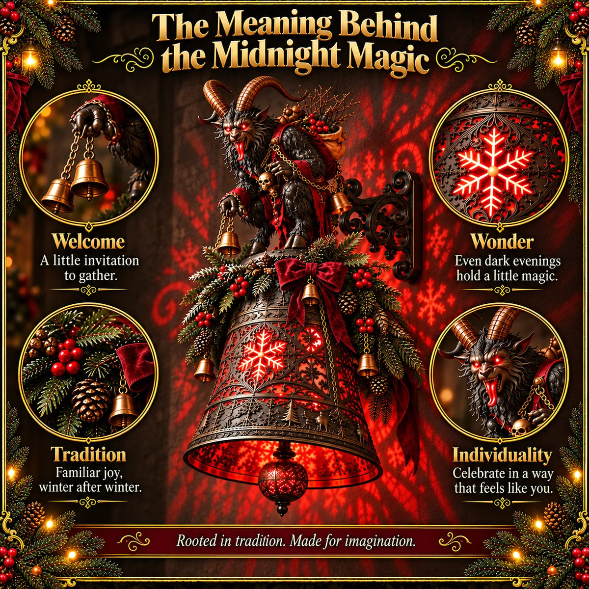 🎄Krampus Midnight Chime Christmas Projection Bell🔔