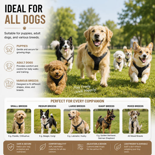 Dog Friendly Co. Harness — Easy-Fit No-Pull Design for Safe, Secure, and Comfortable Walks