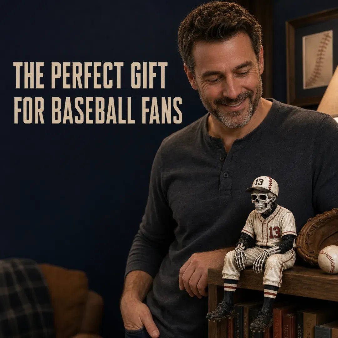 ⭐HOT SALE 49% OFF - ⚾Baseball Skeleton Shelf Sitter – He Stayed in the Game a Little Too Long 💀