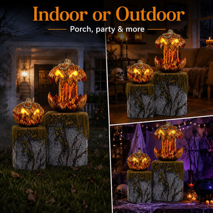 🎃 Bone‑Chilling Pop‑Open Pumpkin Light for Spooky Halloween Vibe