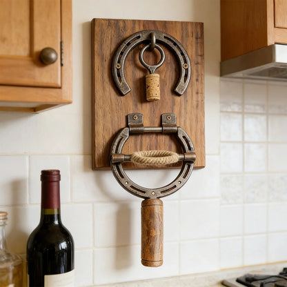 Wall Mounted Horseshoe Bottle Opener
