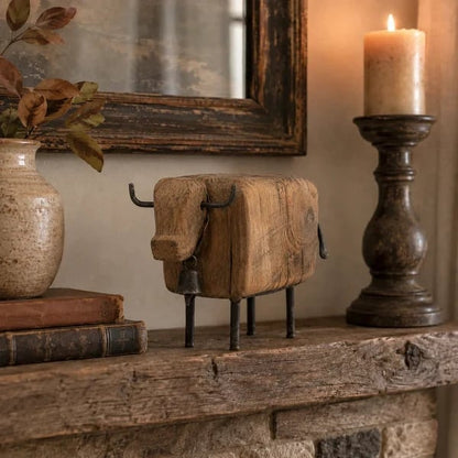 🐑 Vintage Distressed Farm Animal Sculptures – 5 Rustic Styles