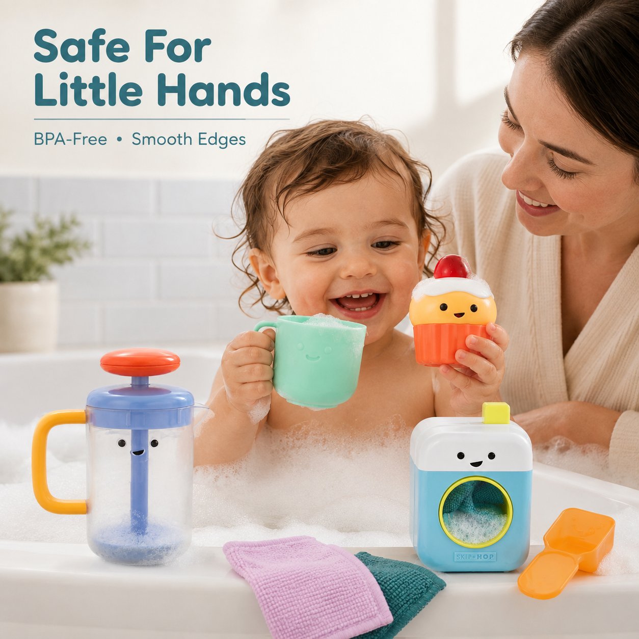 Cute Pretend Play Bath Toy Set for Toddlers