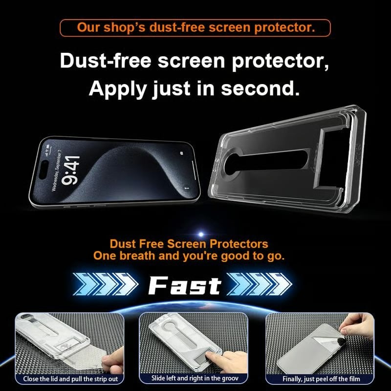 Luxury Privacy Screen Protector for iPhone- Fingerprint Proof, Scratch Resistant