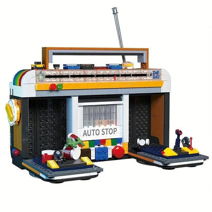 🔥49% OFF TODAY | Retro Vintage Radio Building Block Set – 554 Pcs DIY Nostalgic Music Player Display Model