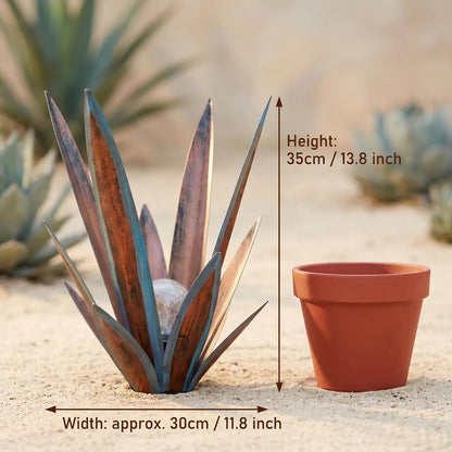 Glowing Solar Agave Garden Light