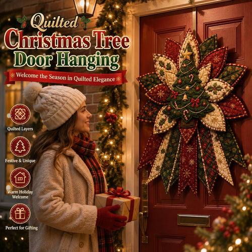 ⏳ Last Day 49% OFF – 🎄Beginner-Friendly Oversized Christmas Character Quilted Door Hanger Sewing Kit | Complete Kit with All Tools & Step-by-Step Guide Included 💕