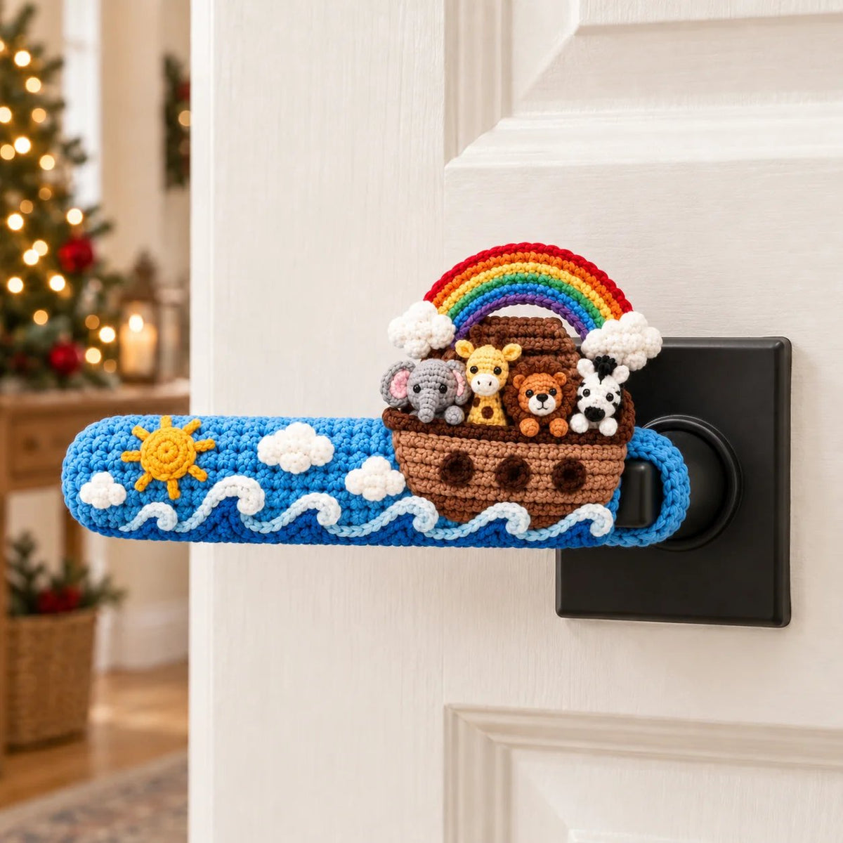 Divine Details: Hand-Crocheted Faith & Blessing Door Handle Covers ✨