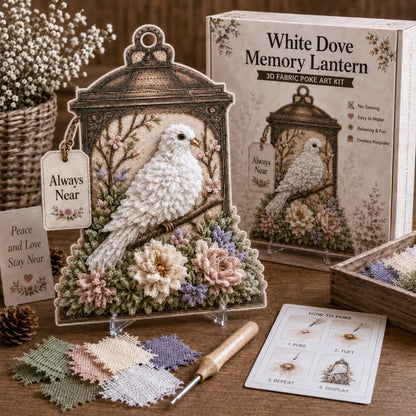 🔥LAST DAY 50% OFF - 🕊️ Always Near 3D Fabric Poke Art Memory Lantern Kit