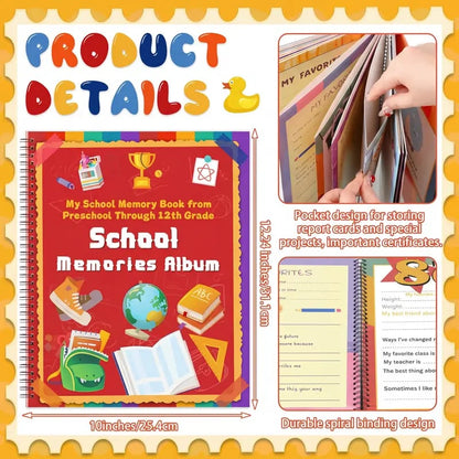 🎓 My School Years Memory Book – Preserve Every Precious Moment From Preschool To Graduation