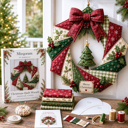 🎄Beginner-Friendly Christmas Fabric Wreath DIY Kit