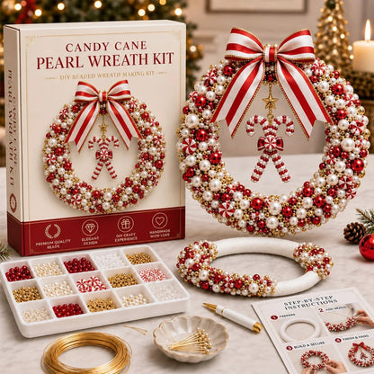 🎄✨ Plymagic DIY Christmas Wreath Pearl Art Kit🎁