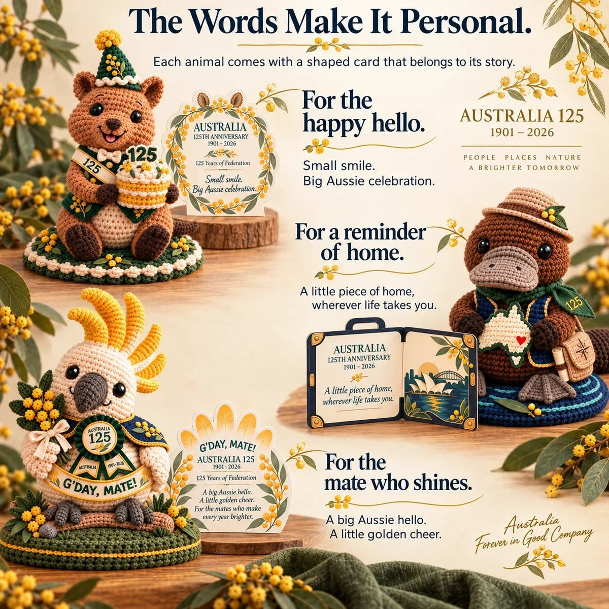 ⏳ Last Day 49% OFF – 🇦🇺 Australia 125th Anniversary Crochet Keepsake | Intricate 3D Crochet Work • Gift-Ready Box 🎁