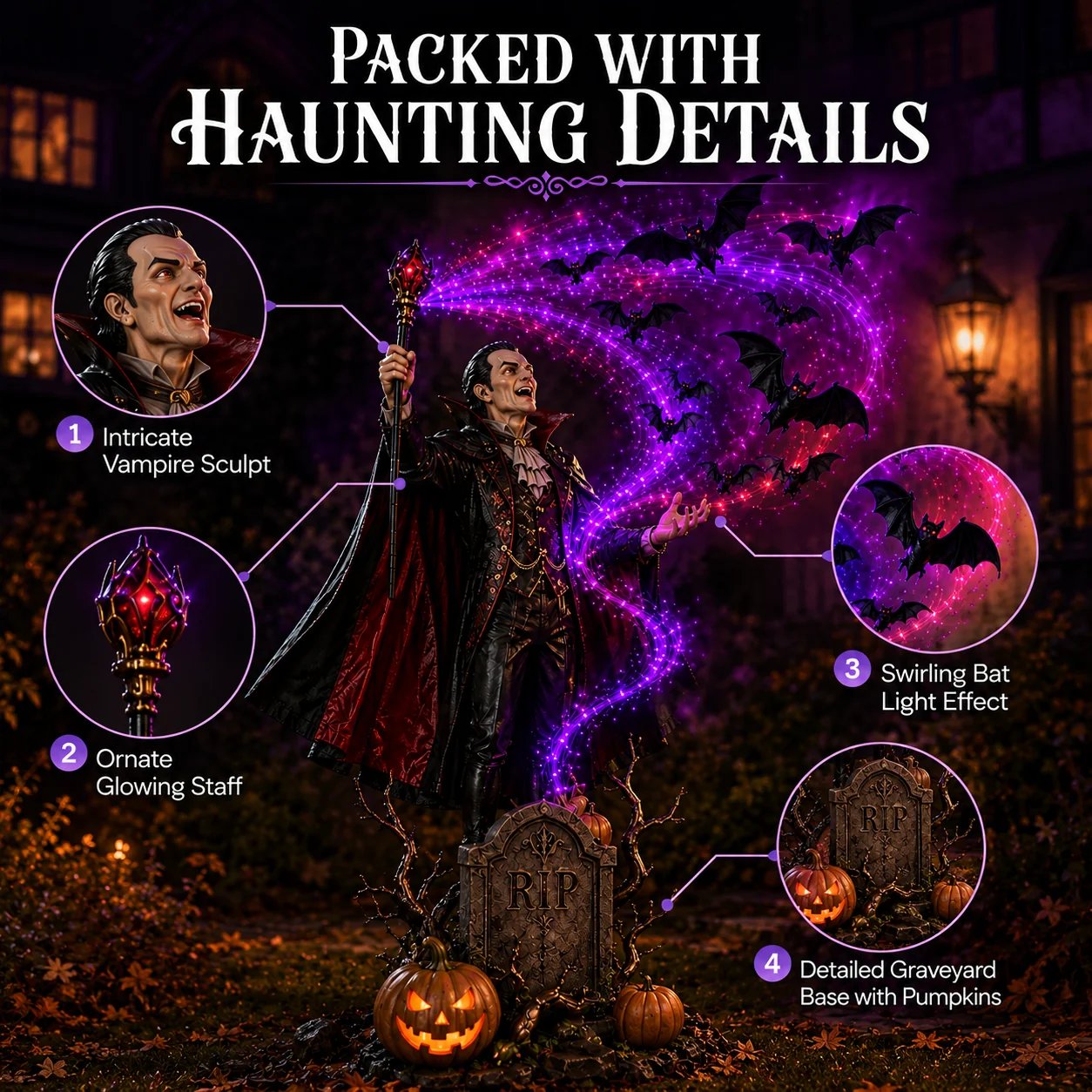 🎃Today 50% OFF - 🦇Vampire Summoning Bats Garden Light