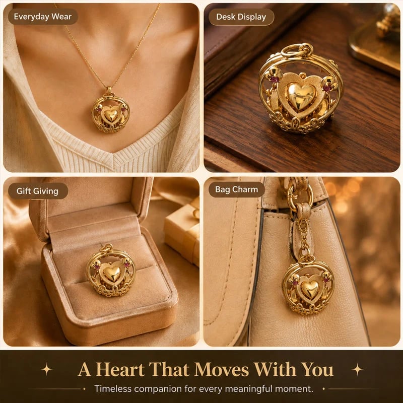 ❤️‍🔥⚙️Heartbeat mechanical pendant - ✨Heart Design × Mechanical Aesthetic