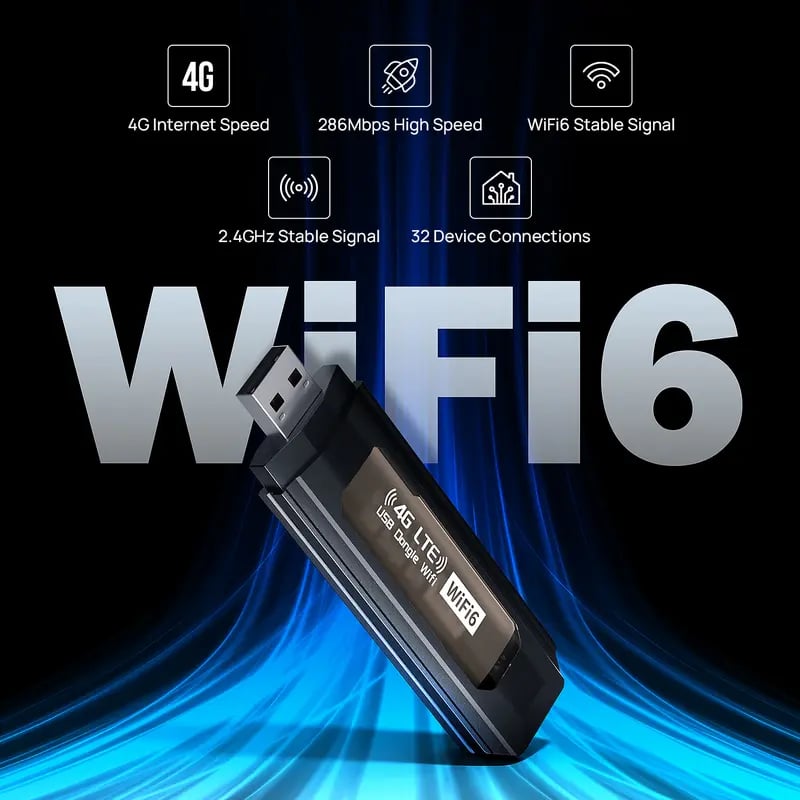 📶 4G LTE USB WiFi Router – Portable Hotspot Adapter