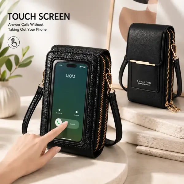 ⏳Only $13.99 Last Day Promotion - ✨RFID Anti-Theft Phone Crossbody – Touchscreen & Multi-Compartment Design📱