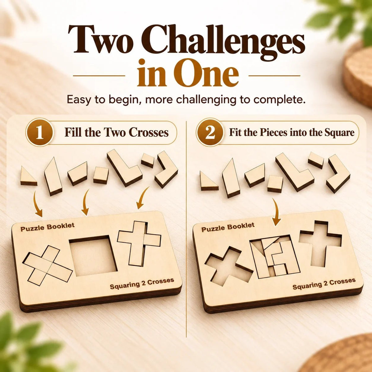 🧩✝️Puzzle Booklet - Squaring 2 Crosses