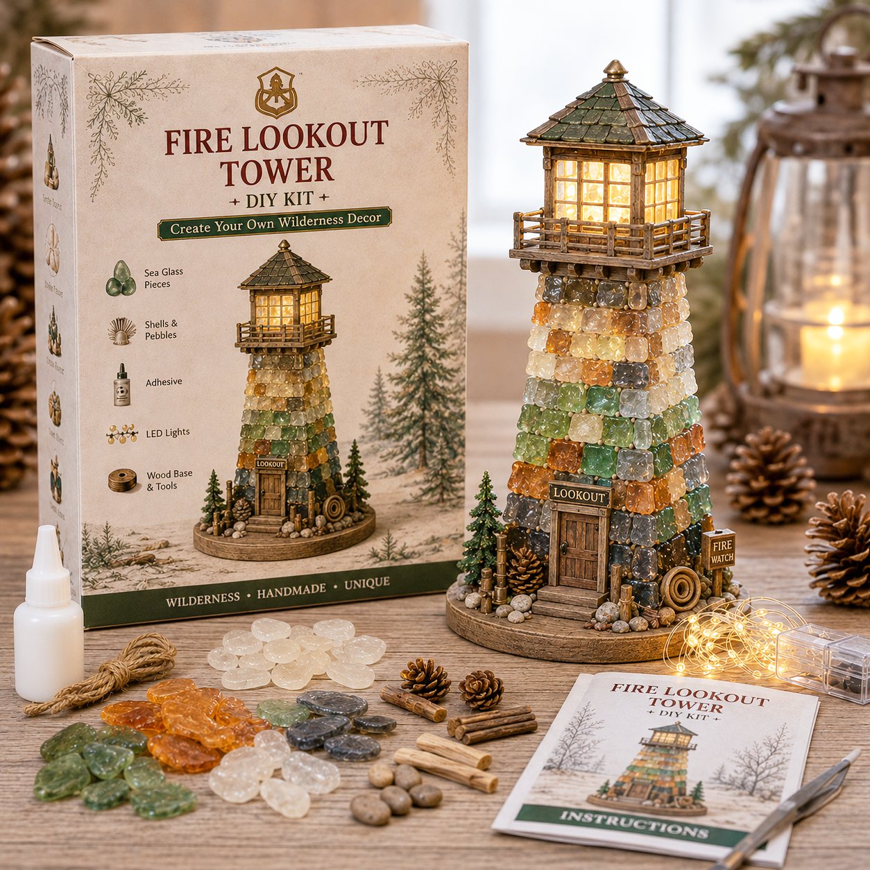 ⏳ Last Day 49% OFF – 🚒 Beginner-Friendly Vintage Firehouse Mosaic Light DIY Kit Collection | Complete Kit with Mosaic Pieces, LED Lights & Step-by-Step Guide Included 💕