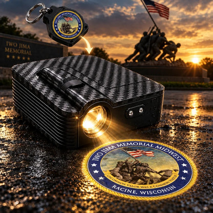 Make every time you open the door more personalized with military-style door projection lights.