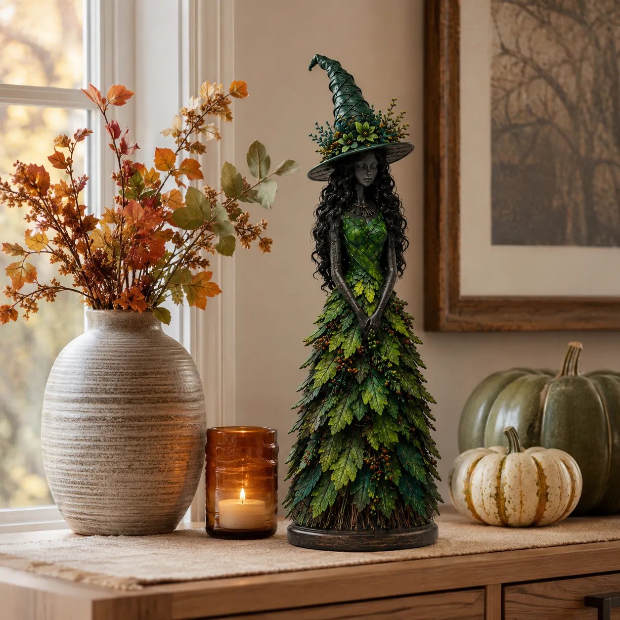 🧙Enchanted Autumn Witch Figurine