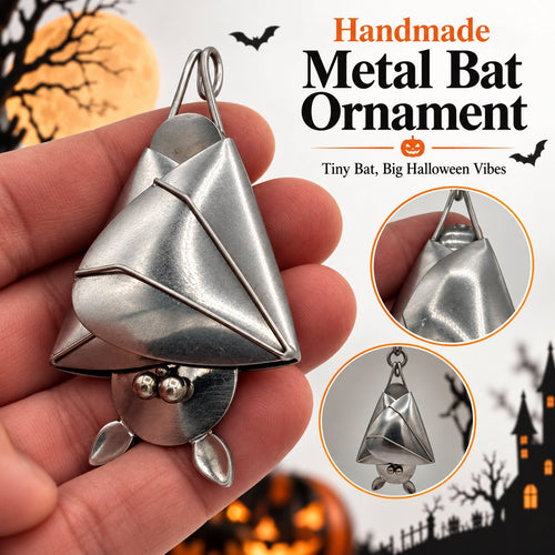 🔥LAST DAY 50% OFF - 🦇Handmade 3D Gothic Metal Bat Hanging Ornament