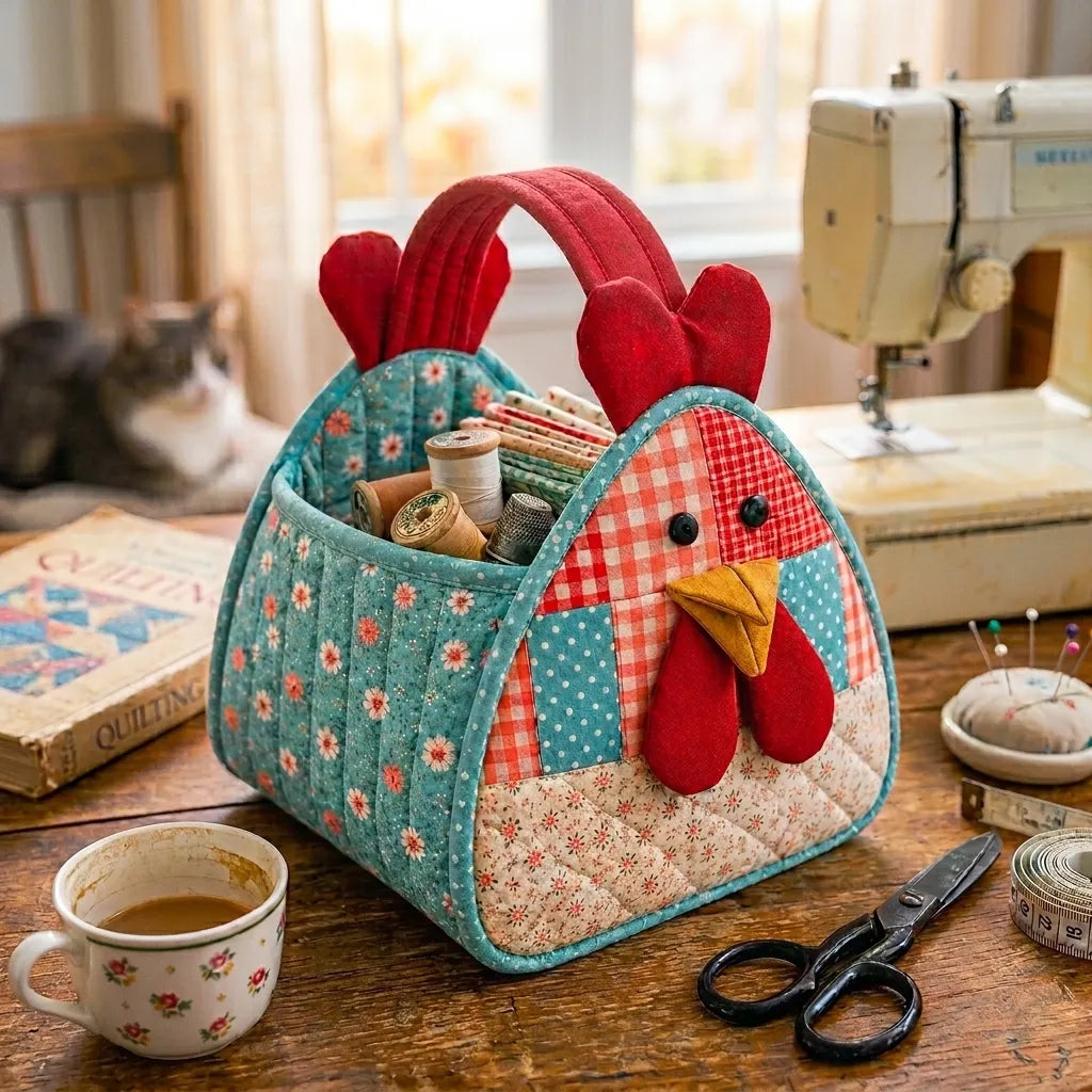 Farmhouse Chicken Basket Quilting Template Set