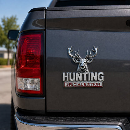 🦌 HUNTING Special Edition Emblem – Premium 3D Metal Car Badge For Hunting Enthusiast