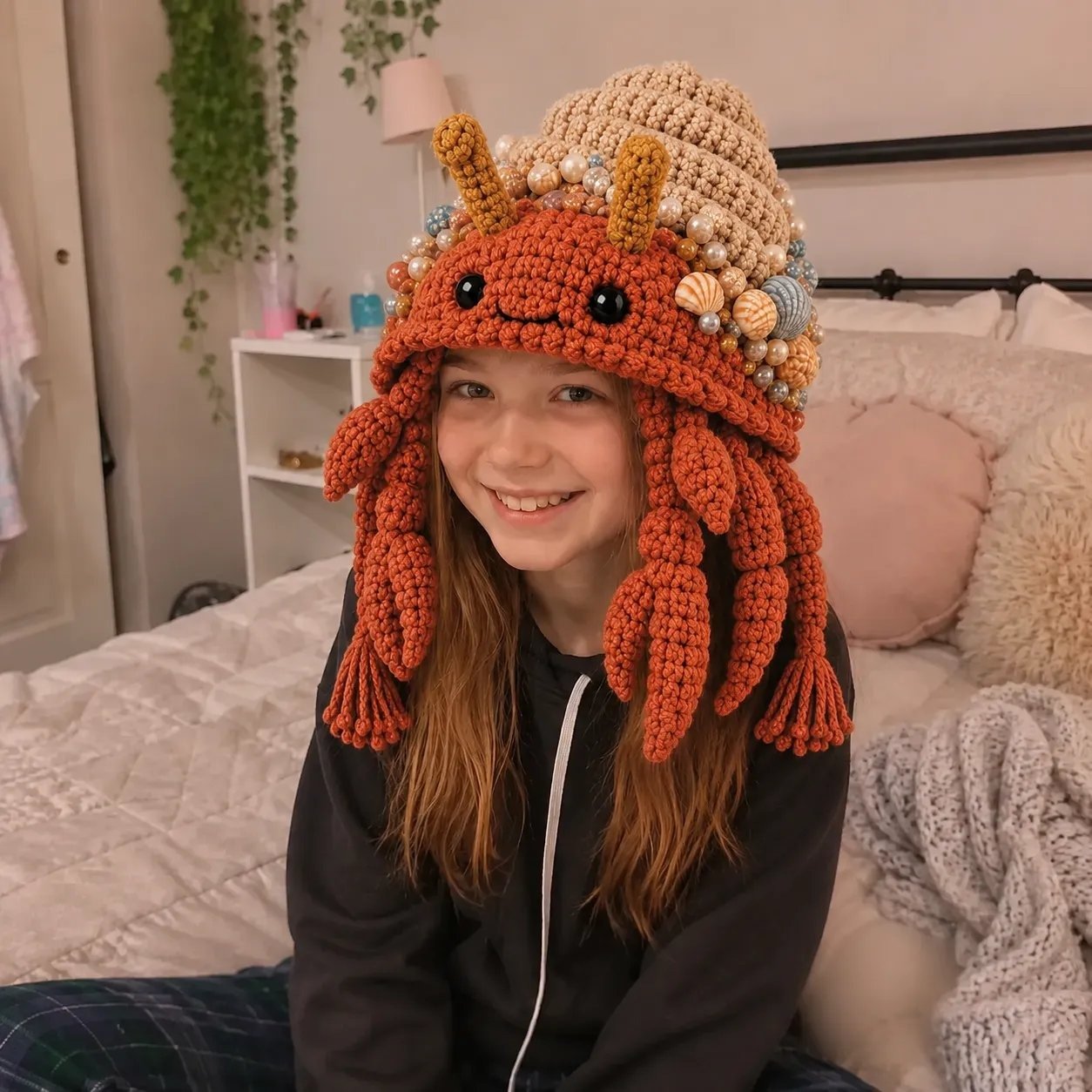 🔥 LAST DAY 49% OFF – 🌊✨ Ocean Series Hood Hat DIY Crochet Kit | Premium Soft Yarn Materials with Step-by-Step Guide DIY Handmade Wearable Ocean Character Hood 🧶🎭✨