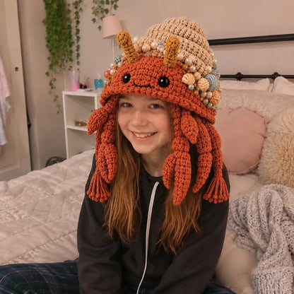 🔥 LAST DAY 49% OFF – 🌊✨ Ocean Series Hood Hat DIY Crochet Kit | Premium Soft Yarn Materials with Step-by-Step Guide DIY Handmade Wearable Ocean Character Hood 🧶🎭✨