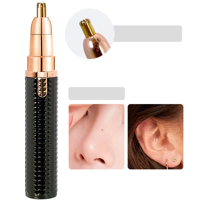 Portable Electric Eyebrow & Facial Trimmer – 3 Interchangeable Heads