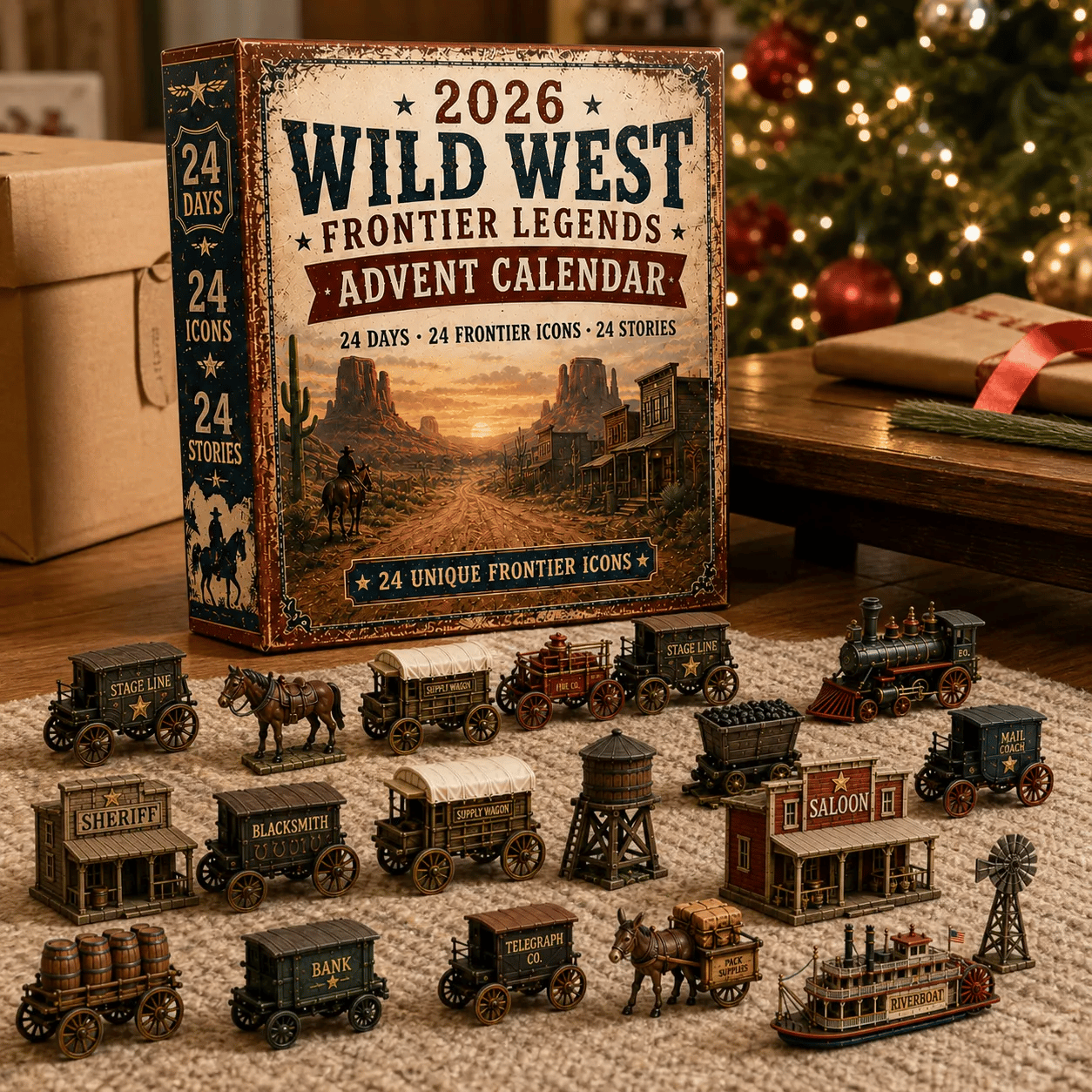 Wild West Frontier Advent Calendar – 24 Western Mini Collectibles
