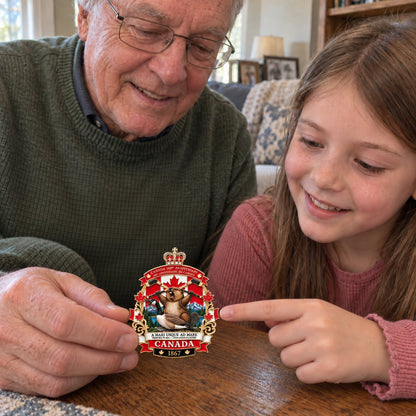 Canada 160th Anniversary Tribute Badge – 3.5 in Metal Enamel Pin