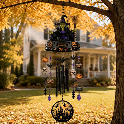 🎁🔥2026 New High-Quality Fully Handmade Custom Witch-Themed Outdoor Wind Chime