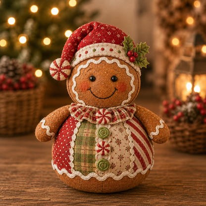 🎄 Christmas Fabric Doll DIY Kit