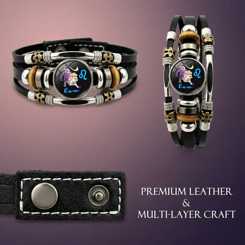 ♈ Glow-in-the-Dark Zodiac Bracelet – 12 Star Signs