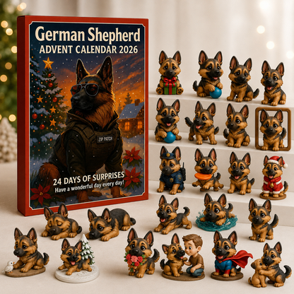 German Shepherd Advent Calendar 2026 – 24-Day Acrylic Keepsake Countdown