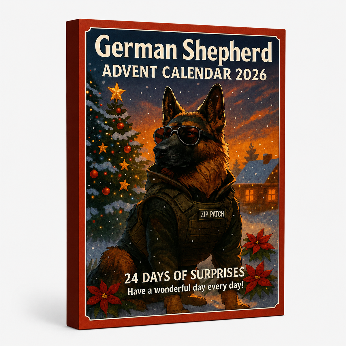 German Shepherd Advent Calendar 2026 – 24-Day Acrylic Keepsake Countdown