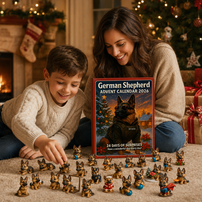 German Shepherd Advent Calendar 2026 – 24-Day Acrylic Keepsake Countdown