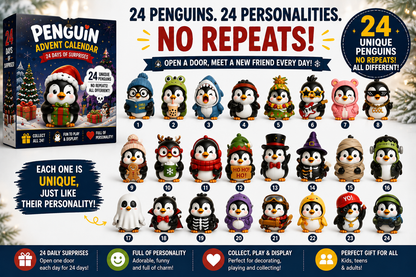 🐧 24 Days of Penguin Surprises Advent Calendar – 3 Fun Editions