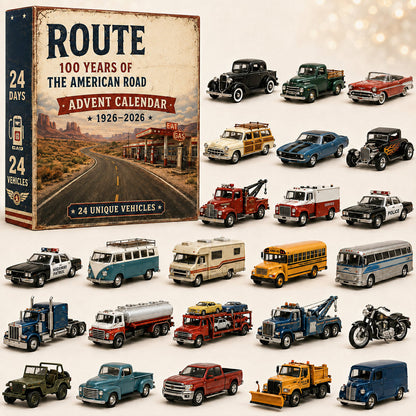 Route 66 Centennial Advent Calendar – 24 Days of American Road Legends | 1926–2026 Collector’s Edition