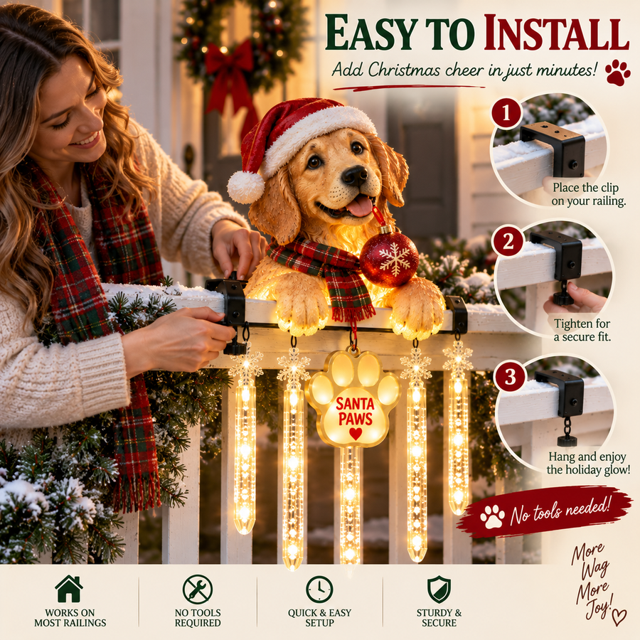 Easy Santa Paws railing installation