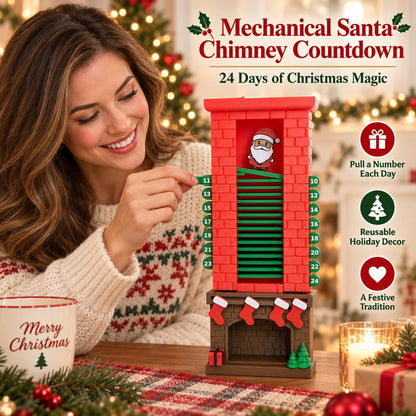 24-Day Santa Claus Chimney Christmas Countdown Advent Calendar Decoration