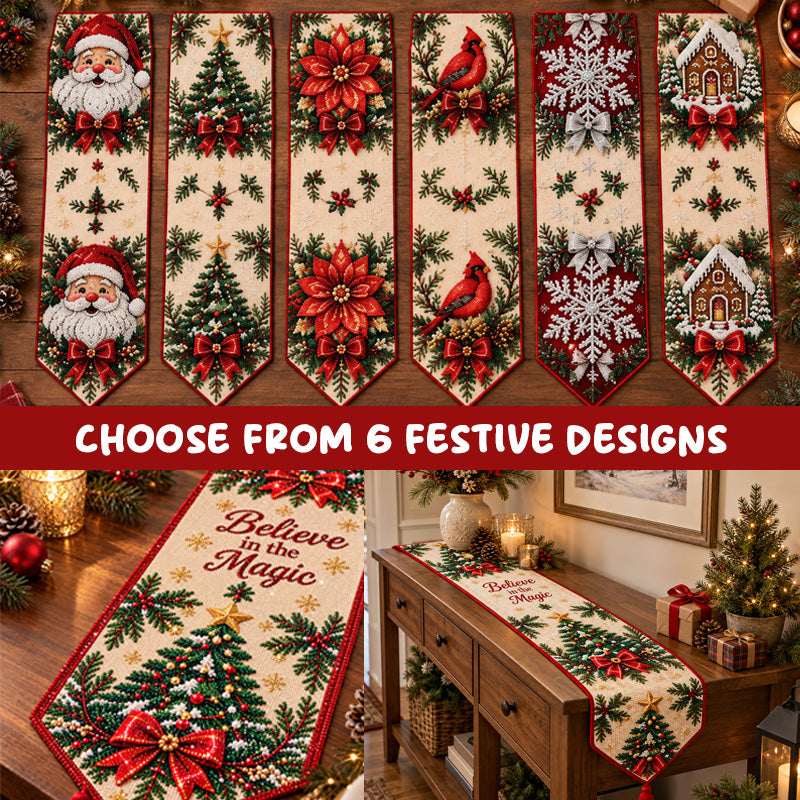 DIY Diamond Painting Christmas Table Runner Kit – 6 Designs