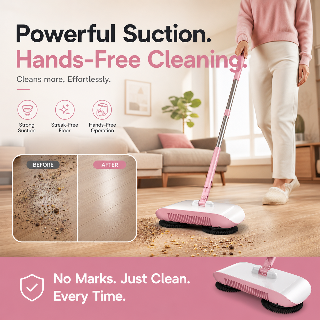 📢📢50% OFF !! ⏰Smart Robot Vacuum Cleaner with Mop & Broom
