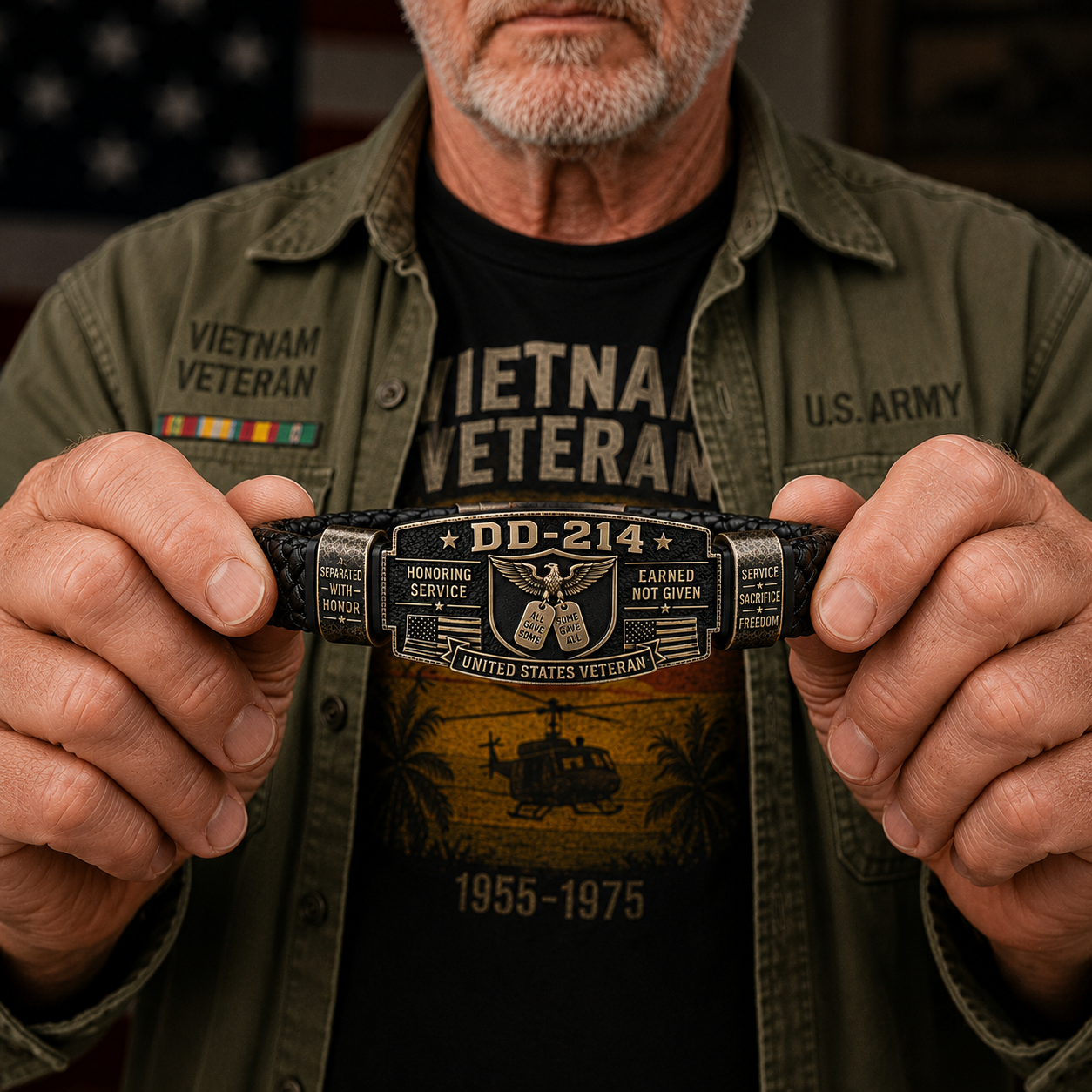 🔥DD-214 Veteran Honor Bracelet - Made By VETERAN 'Rober Smith'