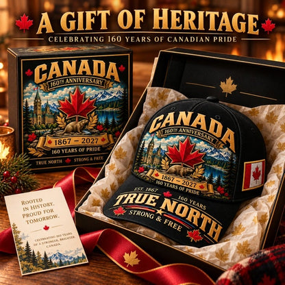 💝49% OFF - 🍁 Canada 160th Anniversary 1867–2027 – Premium Heritage Cap | Cotton-Poly Blend • Detailed Embroidery • Adjustable Fit 🇦🇺
