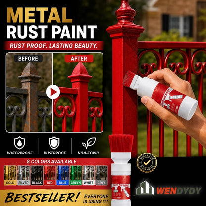 🔥HOT SALE🔥✨New Arrival✨🖌️🏠Water-Based Metallic Silver Paint with Built-in Brush💥👍