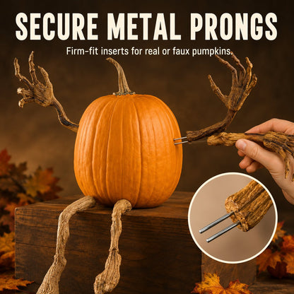 🎃 Poseable Pumpkin Limbs Set, No-Carve Halloween Decorations
