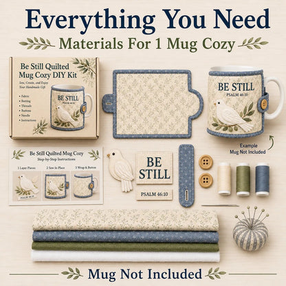 ✝️ Faith & Scripture Mug Cozy Sewing Kit